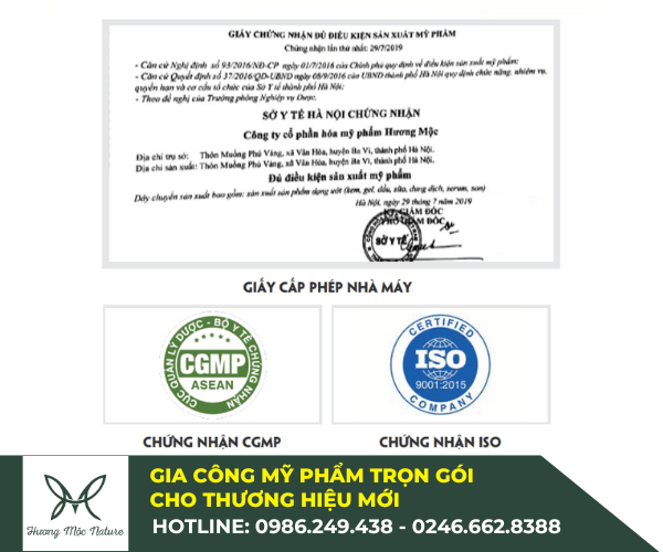Nhà máy gia công của Hương Mộc tự hào đạt các chứng nhận quốc tế và được sở Y Tế Hà Nội cấp phép