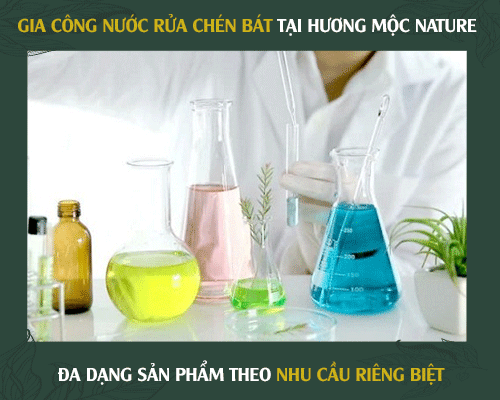 Gia công nước rửa chén bát theo công thức yêu cầu riêng