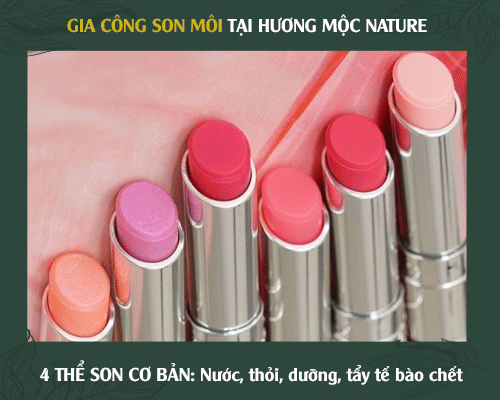 4 thể cơ bản gia công son môi