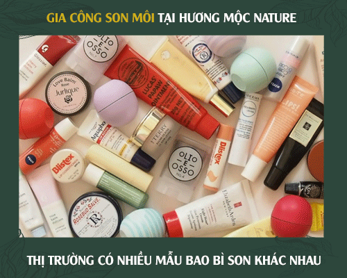 Thị trường với nhiều loại bao bì Son khác nhau